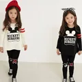 Spring and Autumn warm children s clothing fashion girls long sleeve T shirt pants leggings children