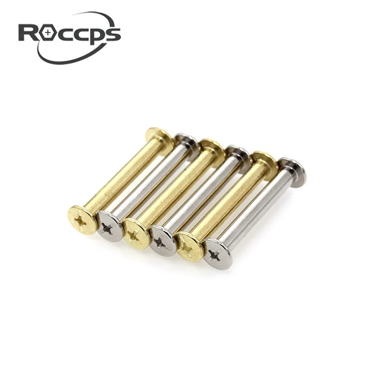 M4 Brass Rivet Screws,22mm Male Female Brass Book Binding Post Screw ...