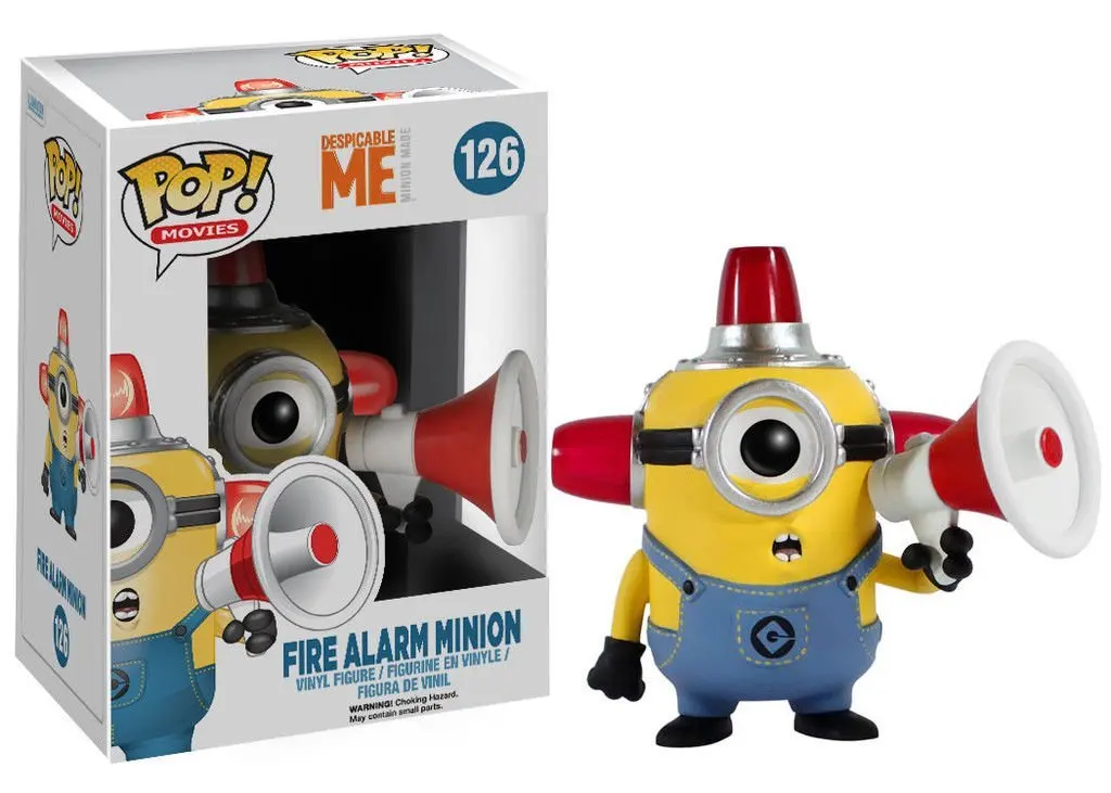 fire alarm minion funko pop