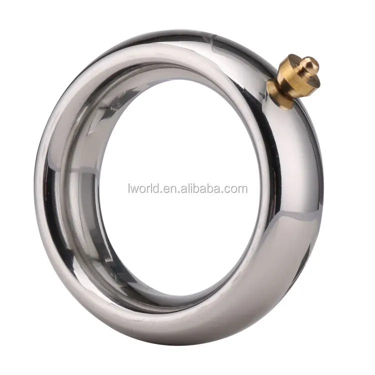 Heavy Stainless Steel Electric Shock Ring Device Permanent Cock
