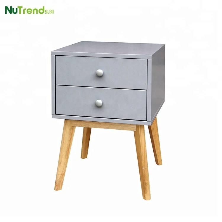 Wood Modern Cheap Bedside Table Grey Night Stand Bed Side Table With 2 Drawers Buy Nordic Bedside Table Grey Bed Side Tables Wood Bed Side Table Product On Alibaba Com