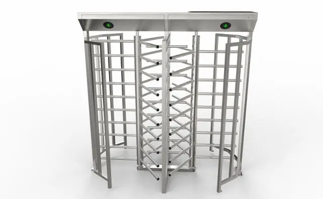 Stainless Steel Low Price Mall Double Channel Full Height Cross Turnstile