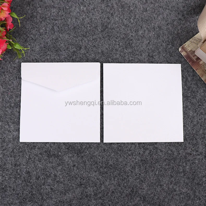 Nice Design White Kraft Paper Cd Sleeve Envelope Square Cd Packaging