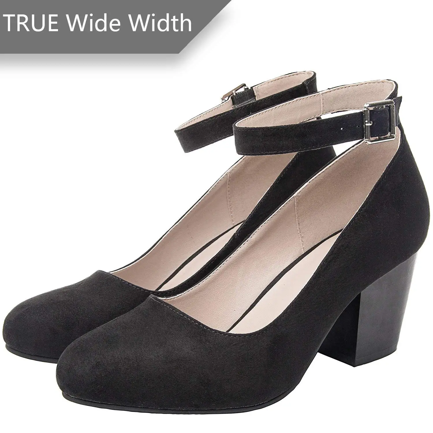 ankle strap heels wide width