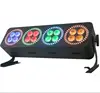 16pcs 12w RGBWAUV 6 in 1 led matrix bar blinder washer par stage light with 72 ps 0.2w RGB 3in1 5050 SMD led