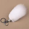 703 fur jewelry \ car key ring car fur ball pendant fox fur tail pendant