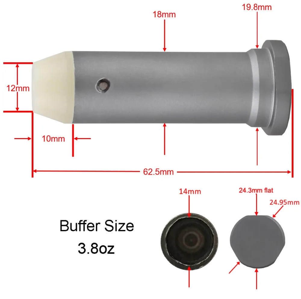 Heavy Tungsten Weight Heavy Buffer Buffer Tube Kit Buffer Assembly For