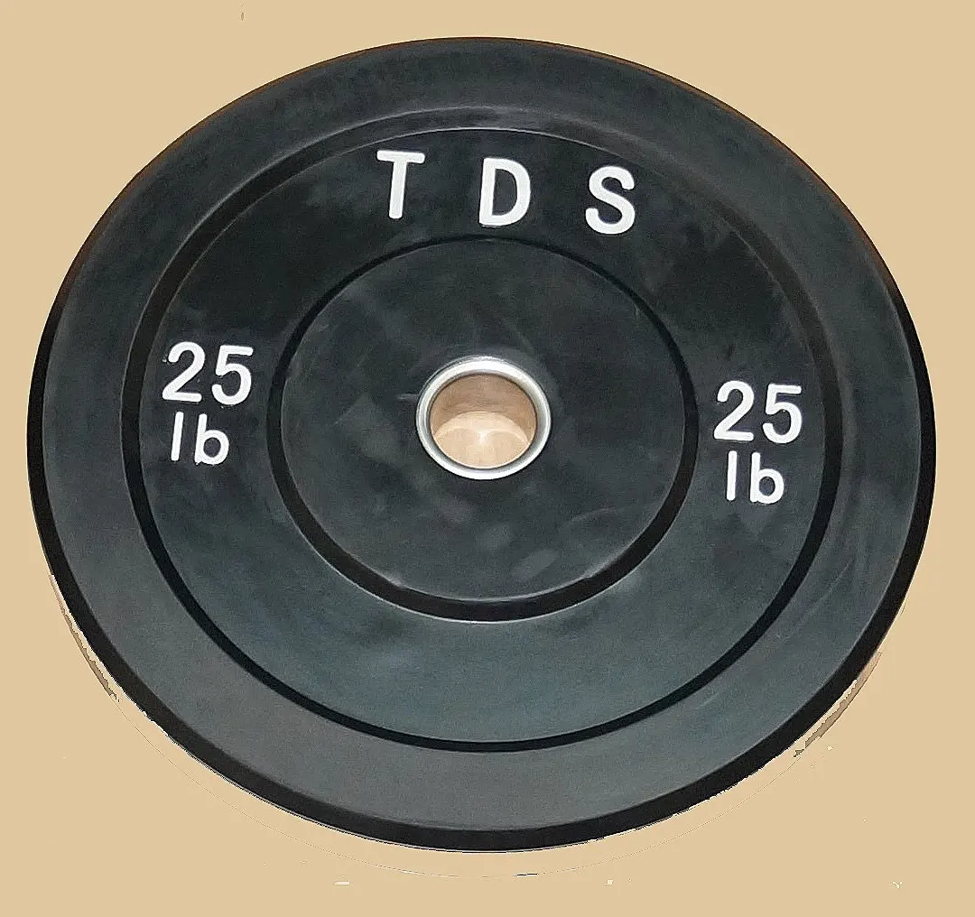 Designed for Crossfit Workout and Fitness Training. Purpose of Placing Steel Plates Inside is only to Reduce Production Costs, Will Split Soon. 2 x 35lb Virgin All Rubber Bumper Plates TDS 70lbs 