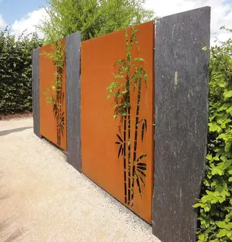 Modern Corten Steel Metal Yard Fence Panels With Price Corten Steel Metal Yard Fence Panels