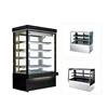 Bakery cake display showcases upright counter top chiller glass case
