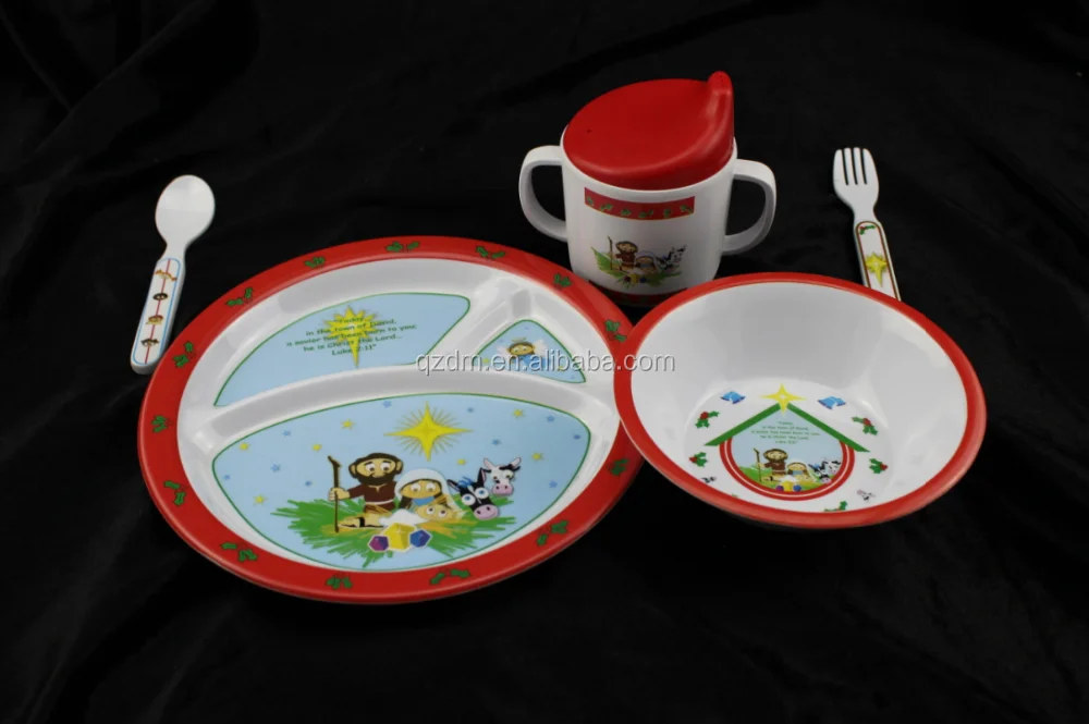 100% melamine kid's set dinnerware set 5 pcs Foodgrade