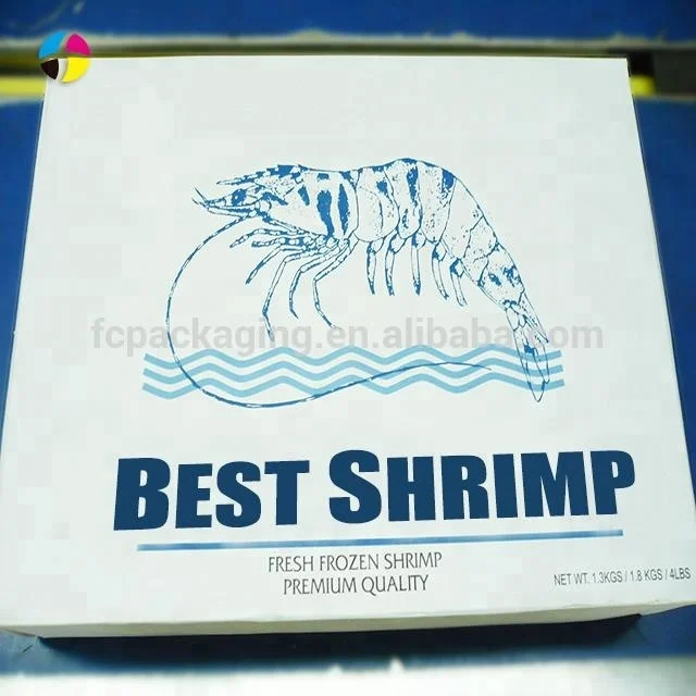 2kgs Frozen Seafood Packaging Box Cardboard Shrimp Packing Boxes Custom