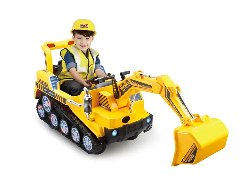 New Drive Electric Toy Car Kids Ride On Excavator With Remote Control