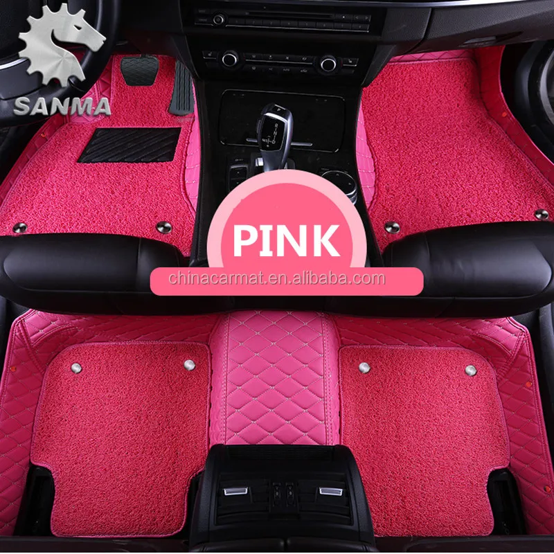 Pink Great Wave Autofußmatten, Autofußmatten-Set, Fußmatten für