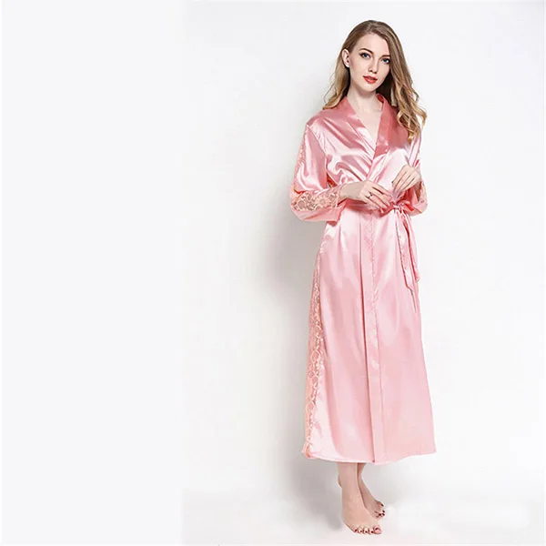 高品质销售时尚丝绸仿制浴袍