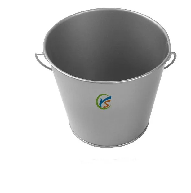 Black Powder Coated 5 Gallon Metal Bucket With Lid Buy Bucket With