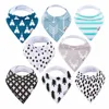 manufacturers custom fabric personalized christmas 8-pack unisex newborn baby bandana dribble drool bibs for boys and girls