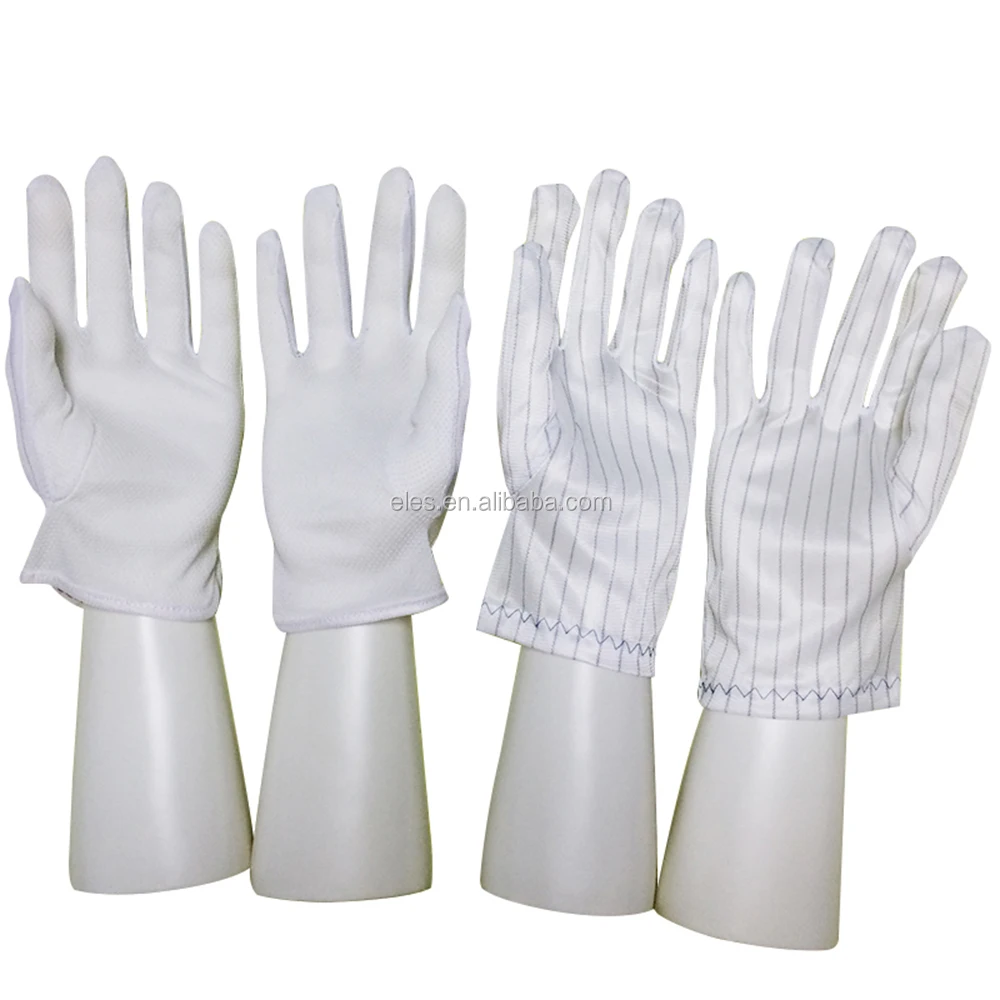 5 pairs ESD Anti-Static and Anti-Skid Gloves-finger Top coated Size:S, M, L,XL 