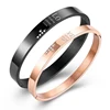 Korean titanium jewelry crystal love bangle bracelet for couple