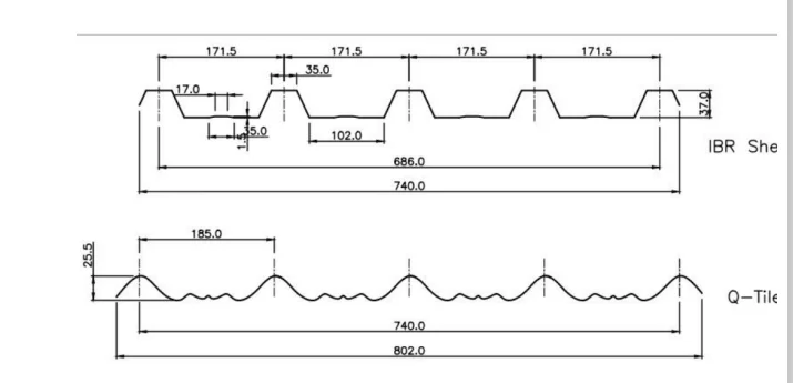 Color Steel Trapezoidal Tile And Glazed Tile Double Layer Roof Wall Panel Roll Forming Machine