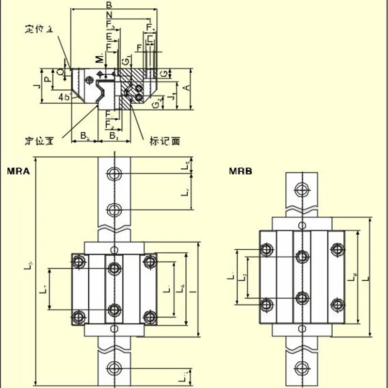 Schneeberger Linear Rail Monorail Mrb25c3v1 Linear Slide Bearings