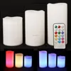 Battery Operated Remote Control multi Color Changing Real Wax candle light Flameless Led candle