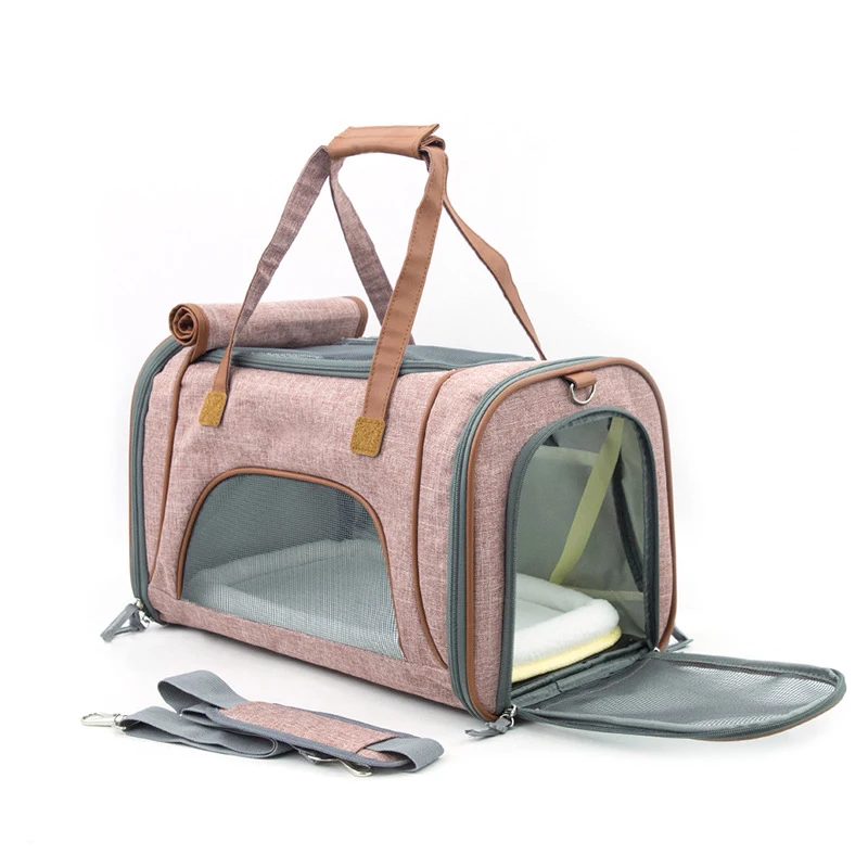 Wholesale Custom Fashion Foldable Pet Carrier Bag Portable Outdoor