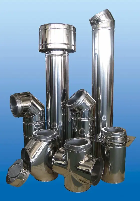 chimenea de acero inoxidables chimenea de doble pared de acero