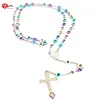 Colorful Plastic Letter Beads Chain Rosary for Children