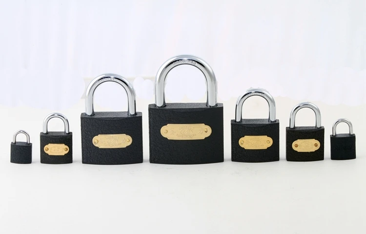 Cheap and Top Security Thin Type Imitate Brass/Grey/Plastic Painted Iron Padlock