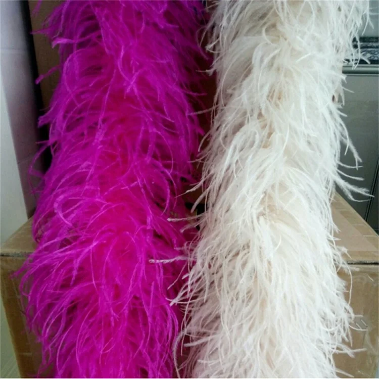 3 Layers Ostrich Feather Trim Fabric Feather Boa Chandelle Boa For Collar Decoration Buy