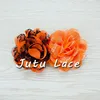 range and Black 3.75" Fabric flowers - Lace Flowers Halloween lace flower -Wholesale DIY Supplies