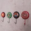 Home Wall Crafts Decorative Pendant Creative Retro Beer Lid Hook