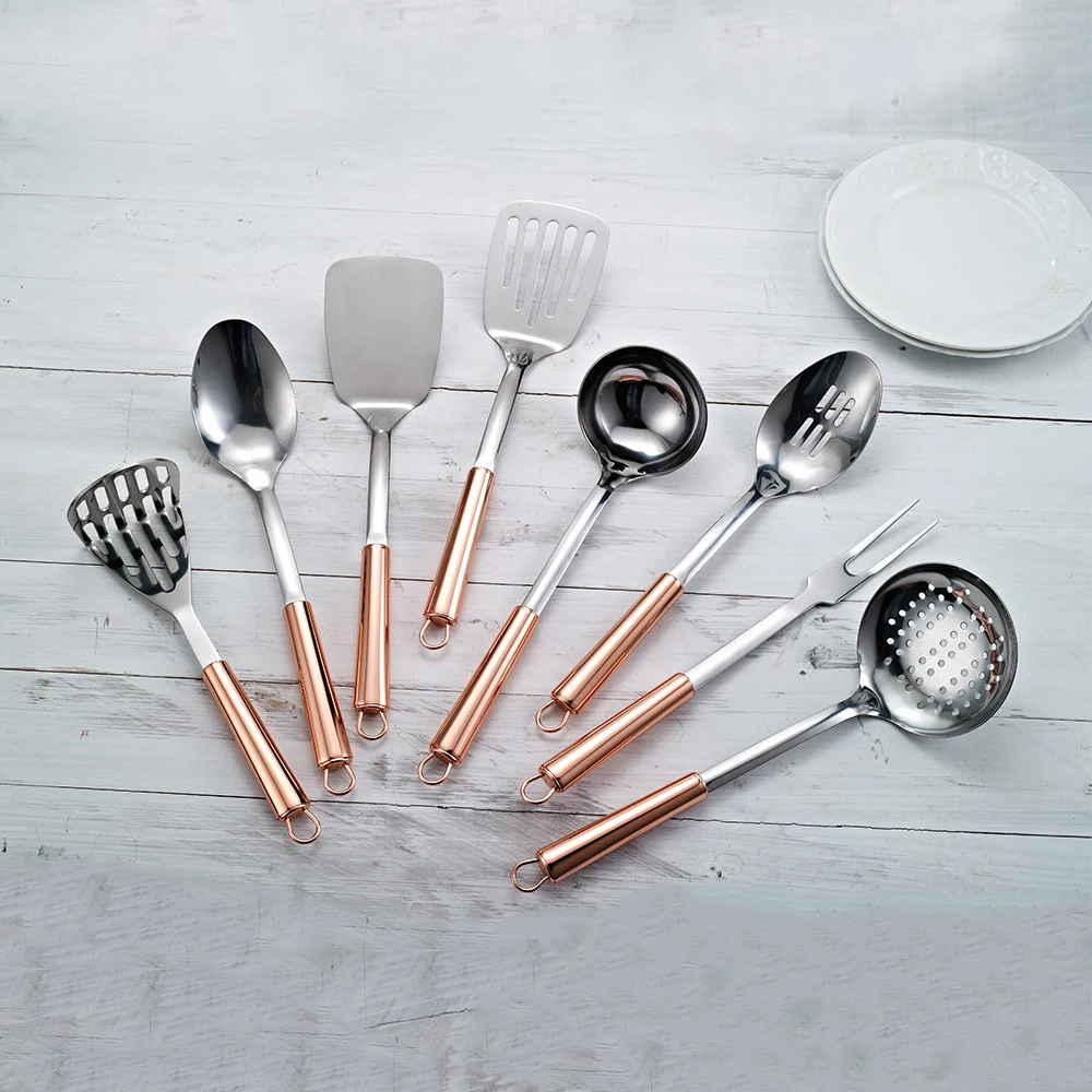 rose gold cooking set