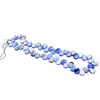 The latest fashion charm shell string natural fresh water oyster shell piece blue shell beaded necklaces wholesale