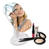 Hot Sell Magic 20 pcs Square Shape Light Desk Mirror Flexible Touch Sensing Make-up Led Mirror