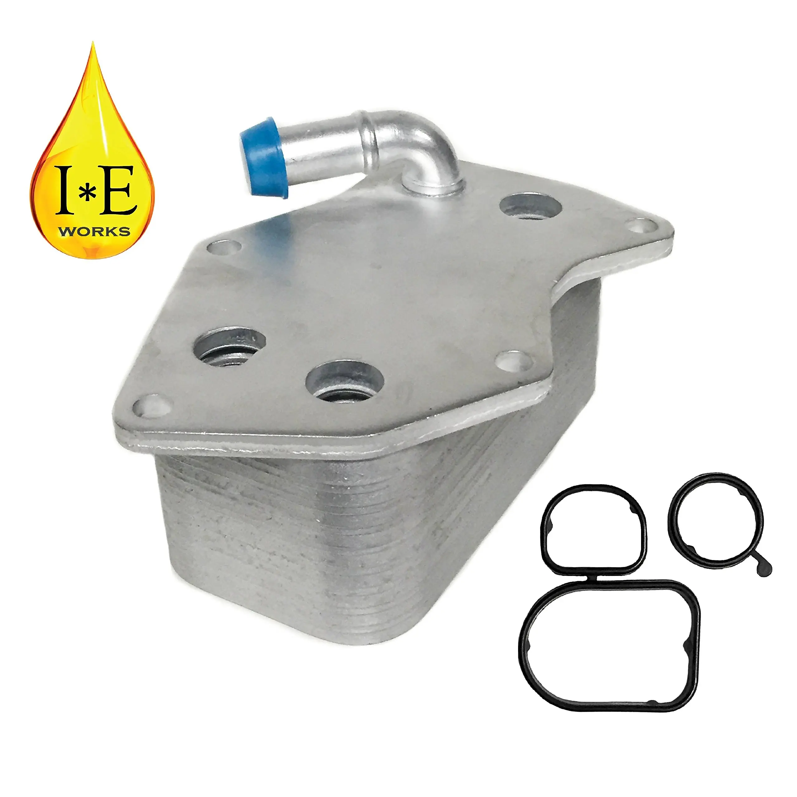 IE Works New Engine Oil Cooler with O-rings for 2.5L Volkswagen Passat Golf Jetta Beetle Rabbit 07K117021C 2005 2006 2007 2008 2009 2010 2011 2012 2013 2014 07K 117 021C