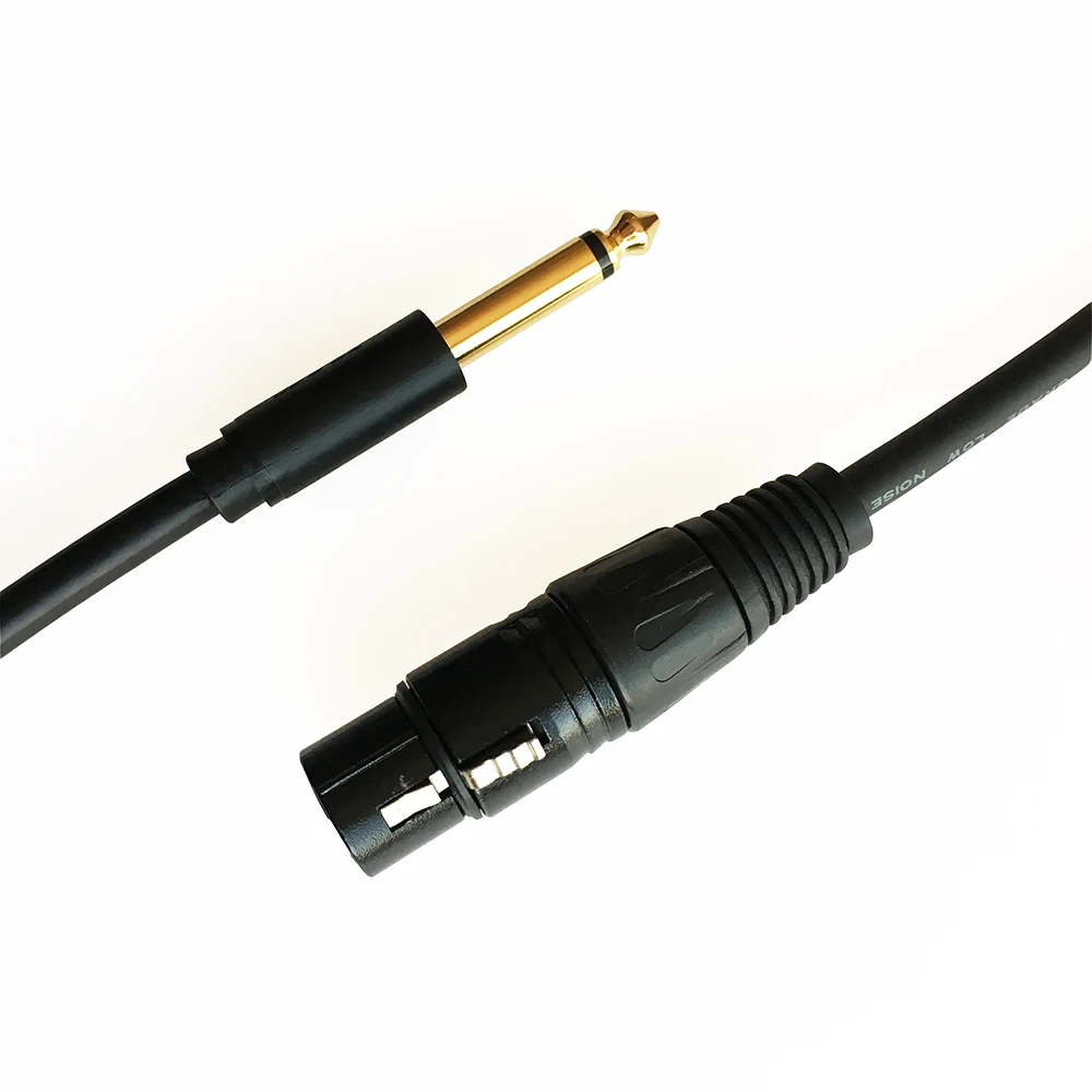 35毫米月/4英寸厘米) ts 单声道插头到 xlr 3 针插孔连接器女性麦克风