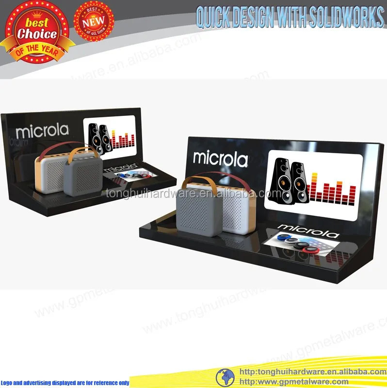 Counter top acrylic speaker display stand, View speaker display stand