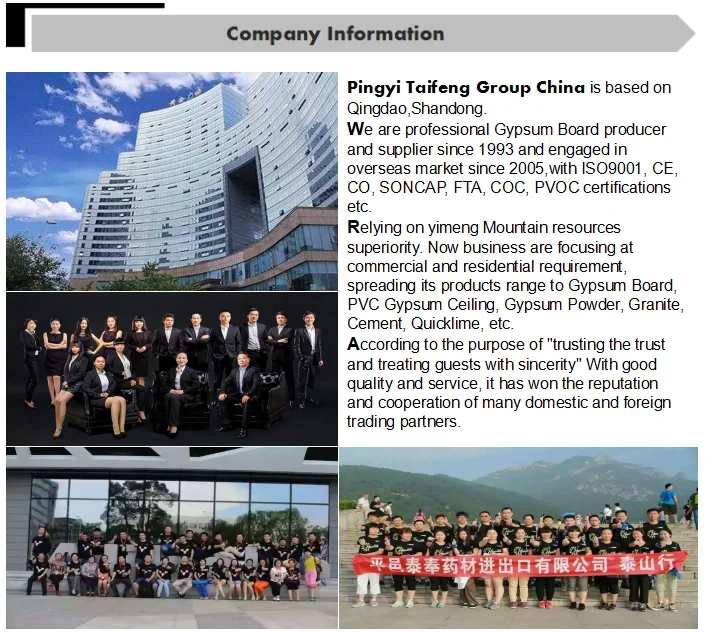 60x60 Or 2x2 Pvc Laminated Gypsum Board Vinyl Coated False Ceiling