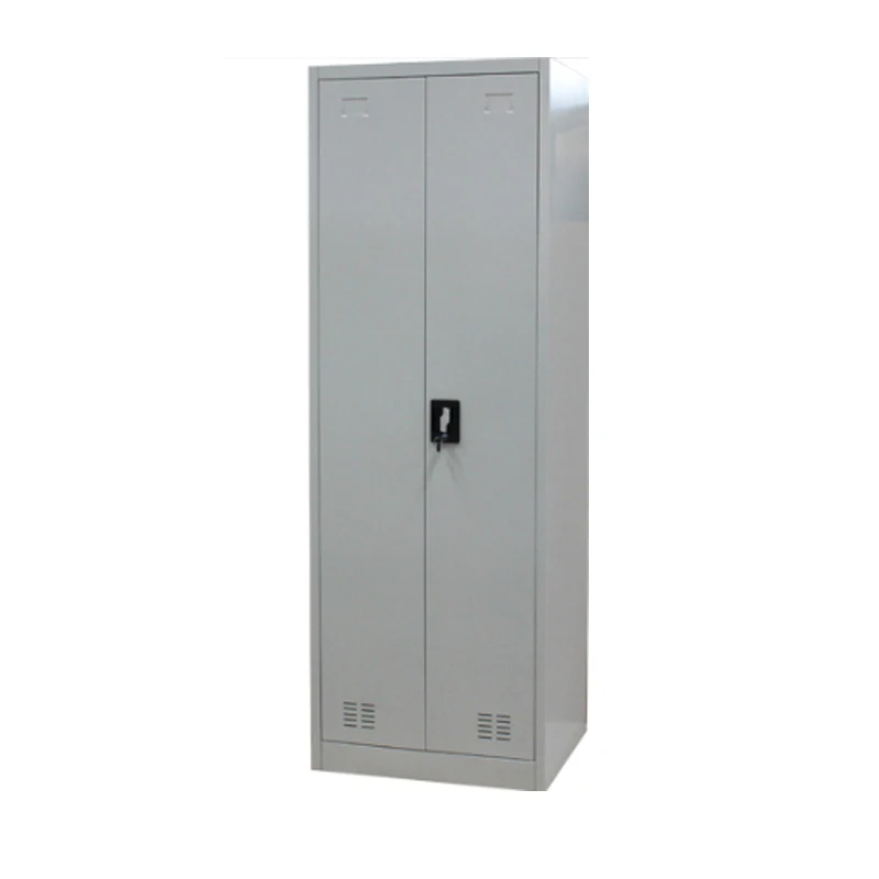 3 Point Lock Metal 2 Door Lockable Wardrobe Storage With Slopping