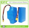 Green Initiative 10s2p battery pack 36V 4.2Ah polymer lithium battery pack for self balancing scooter