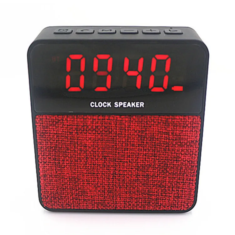 Popular Fabric Digital Wireless Alarm Clock Speaker With Fm Buy