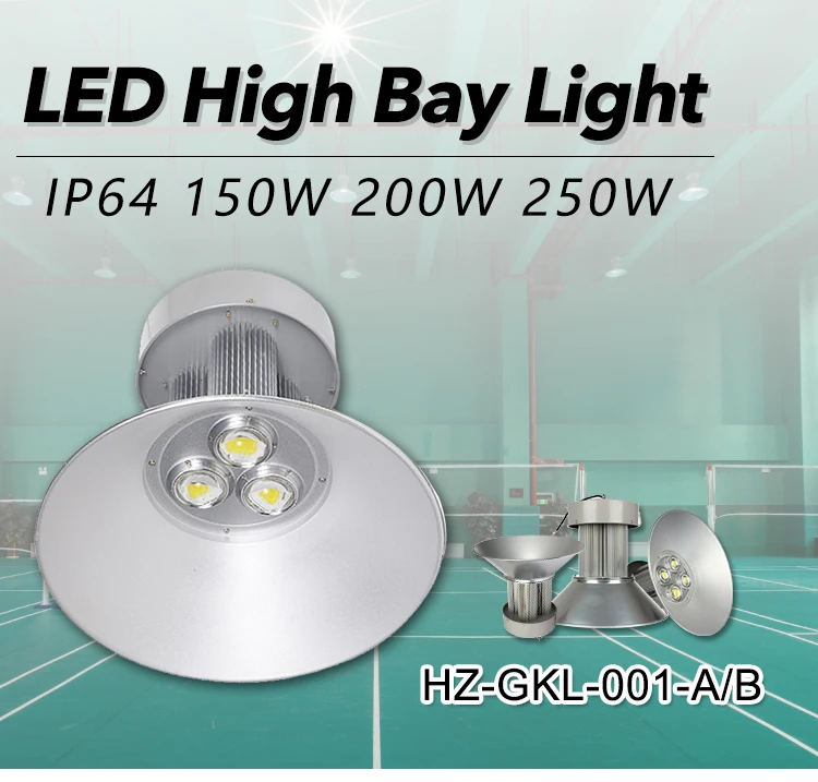 Waterproof long lifespan 100w 150w 200w 250w 300w ip65 led hight bay light