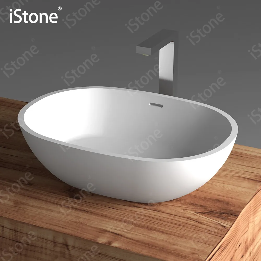 Solid Surface Stone Resin Oval Countertop Sink Wd38388 Buy