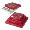 Square Tailor Made French Macaroon Gift Box Collection / Macaron Paper Box with Silver Foiled Logo