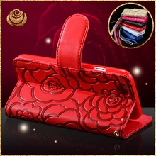 Brand Luxury Flower Pattern Leather Wallet Case For iphone 6 6s 4.7 /plus 5.5 Stand Flip Card Holder Protector Accessories Cover