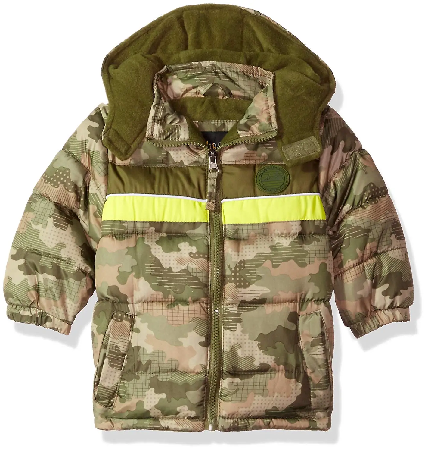 iXTREME Boys Camo W/Grid Cut and Sew Puffer