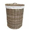 2018 Cheap Wholesale Wicker Laundry Basket With Liner And Fabric