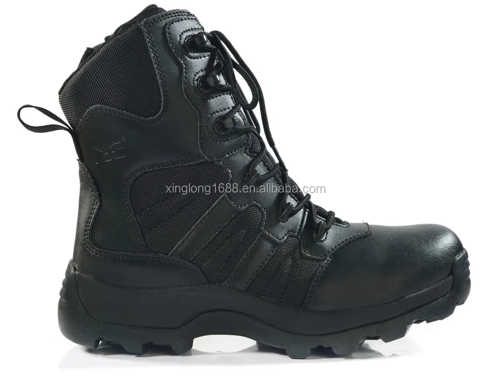 black fashion combat boots